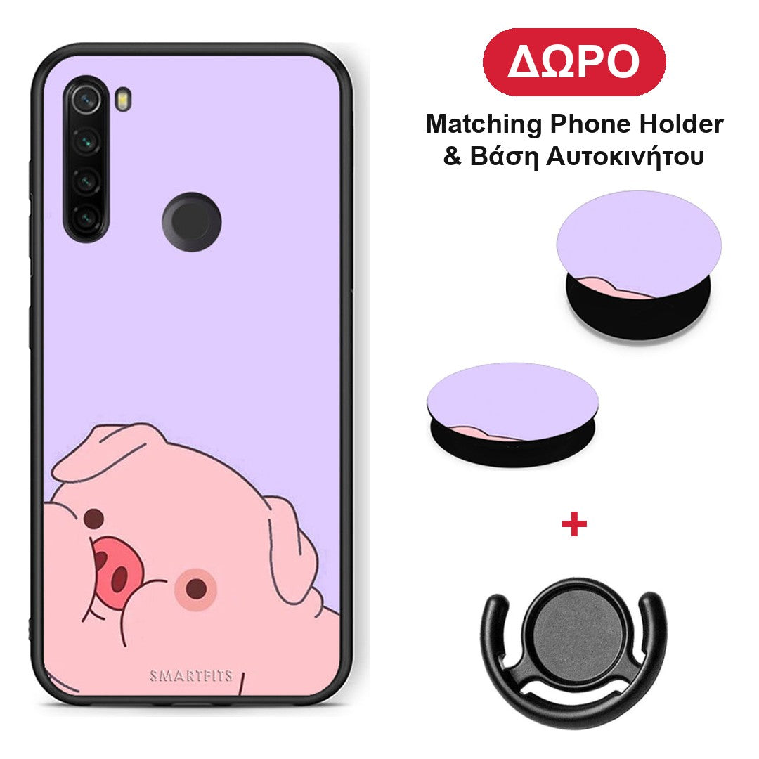 Pig Love 2 - Xiaomi Redmi Note 8T θήκη + Δώρο Phone Holder & Βάση Αυτοκινήτου
