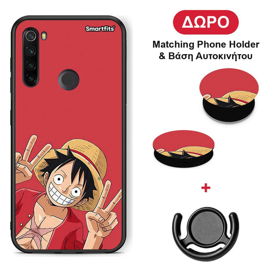 Pirate Luffy - Xiaomi Redmi Note 8T θήκη + Δώρο Phone Holder & Βάση Αυτοκινήτου