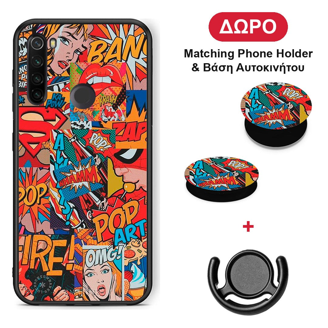 PopArt OMG - Xiaomi Redmi Note 8T θήκη + Δώρο Phone Holder & Βάση Αυτοκινήτου