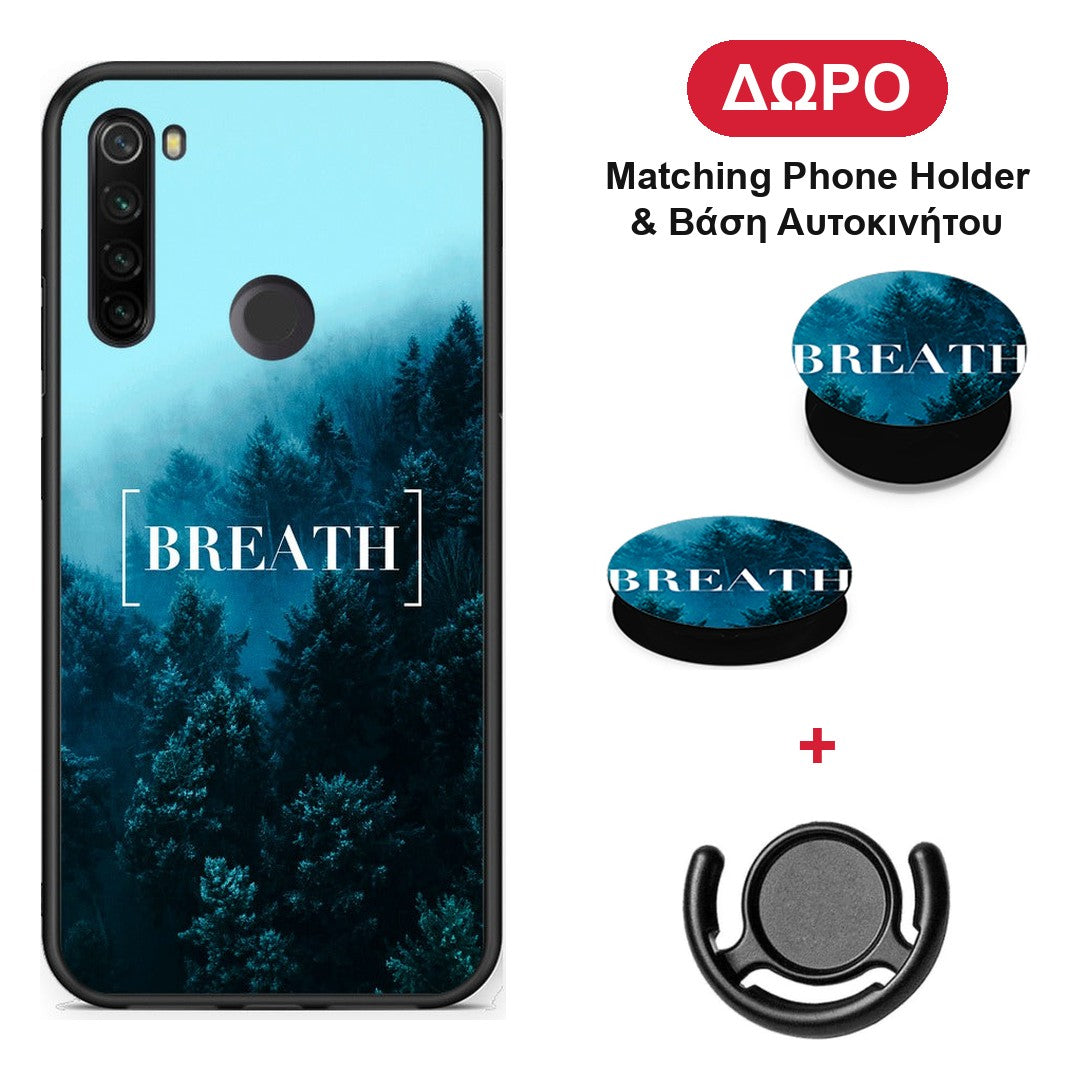 Quote Breath - Xiaomi Redmi Note 8T θήκη + Δώρο Phone Holder & Βάση Αυτοκινήτου