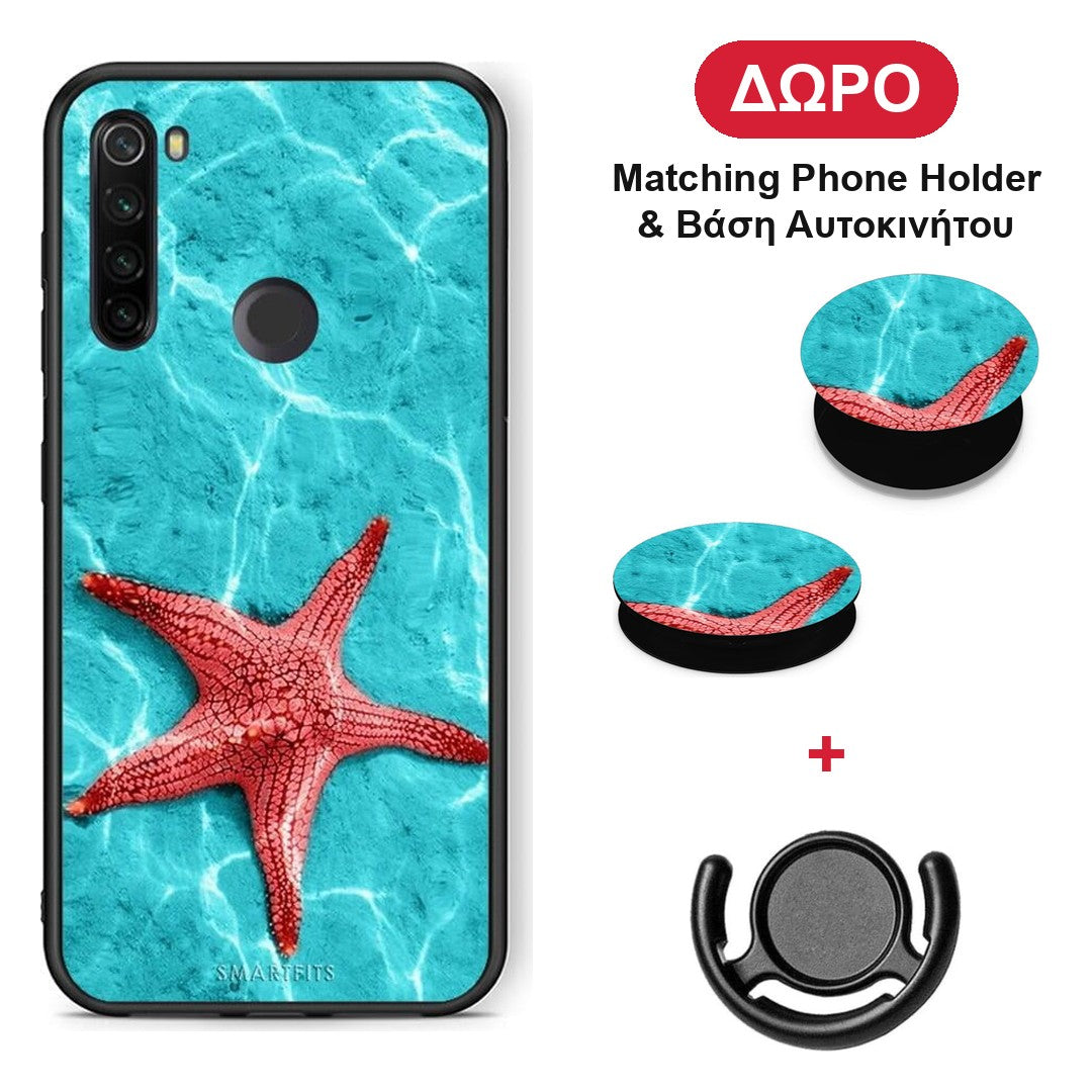 Red Starfish - Xiaomi Redmi Note 8T θήκη + Δώρο Phone Holder & Βάση Αυτοκινήτου
