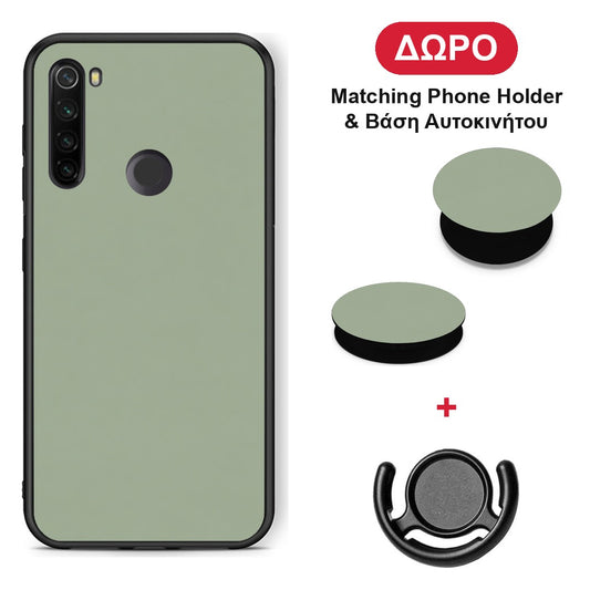 Sage Green - Xiaomi Redmi Note 8T θήκη + Δώρο Phone Holder & Βάση Αυτοκινήτου