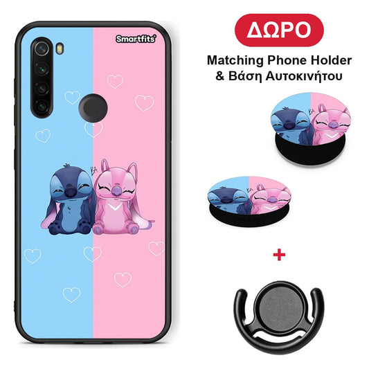 Stitch And Angel - Xiaomi Redmi Note 8T θήκη + Δώρο Phone Holder & Βάση Αυτοκινήτου