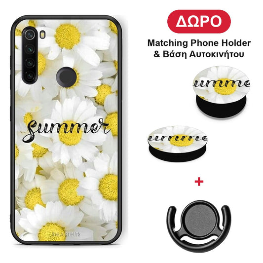 Summer Daisies - Xiaomi Redmi Note 8T θήκη + Δώρο Phone Holder & Βάση Αυτοκινήτου