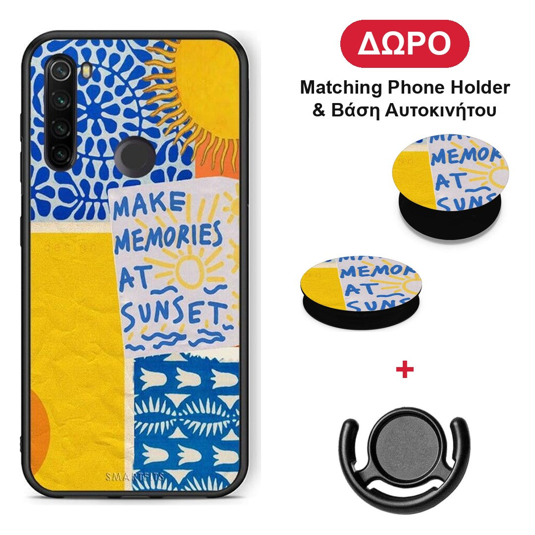 Sunset Memories - Xiaomi Redmi Note 8T θήκη + Δώρο Phone Holder & Βάση Αυτοκινήτου