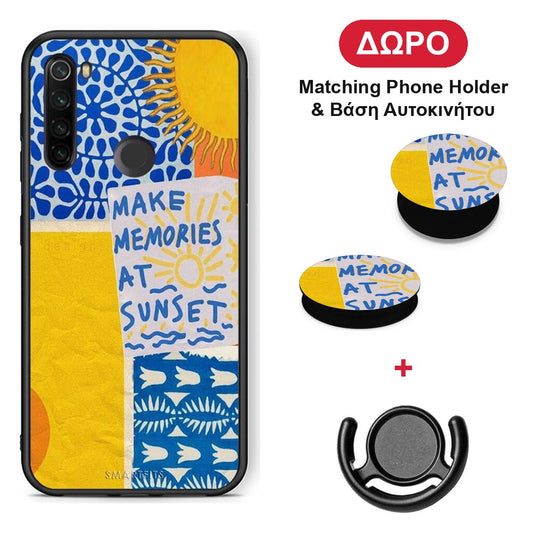 Sunset Memories - Xiaomi Redmi Note 8T θήκη + Δώρο Phone Holder & Βάση Αυτοκινήτου