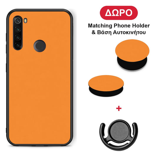 Tangerine Orange - Xiaomi Redmi Note 8T θήκη + Δώρο Phone Holder & Βάση Αυτοκινήτου