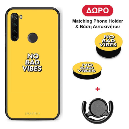 Text Vibes - Xiaomi Redmi Note 8T θήκη + Δώρο Phone Holder & Βάση Αυτοκινήτου