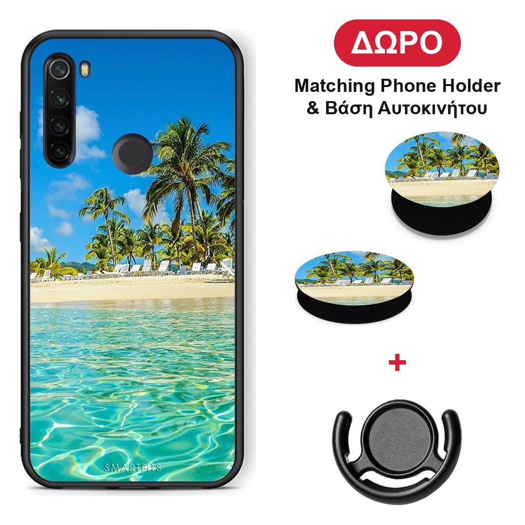 Tropical Vibes - Xiaomi Redmi Note 8T θήκη + Δώρο Phone Holder & Βάση Αυτοκινήτου