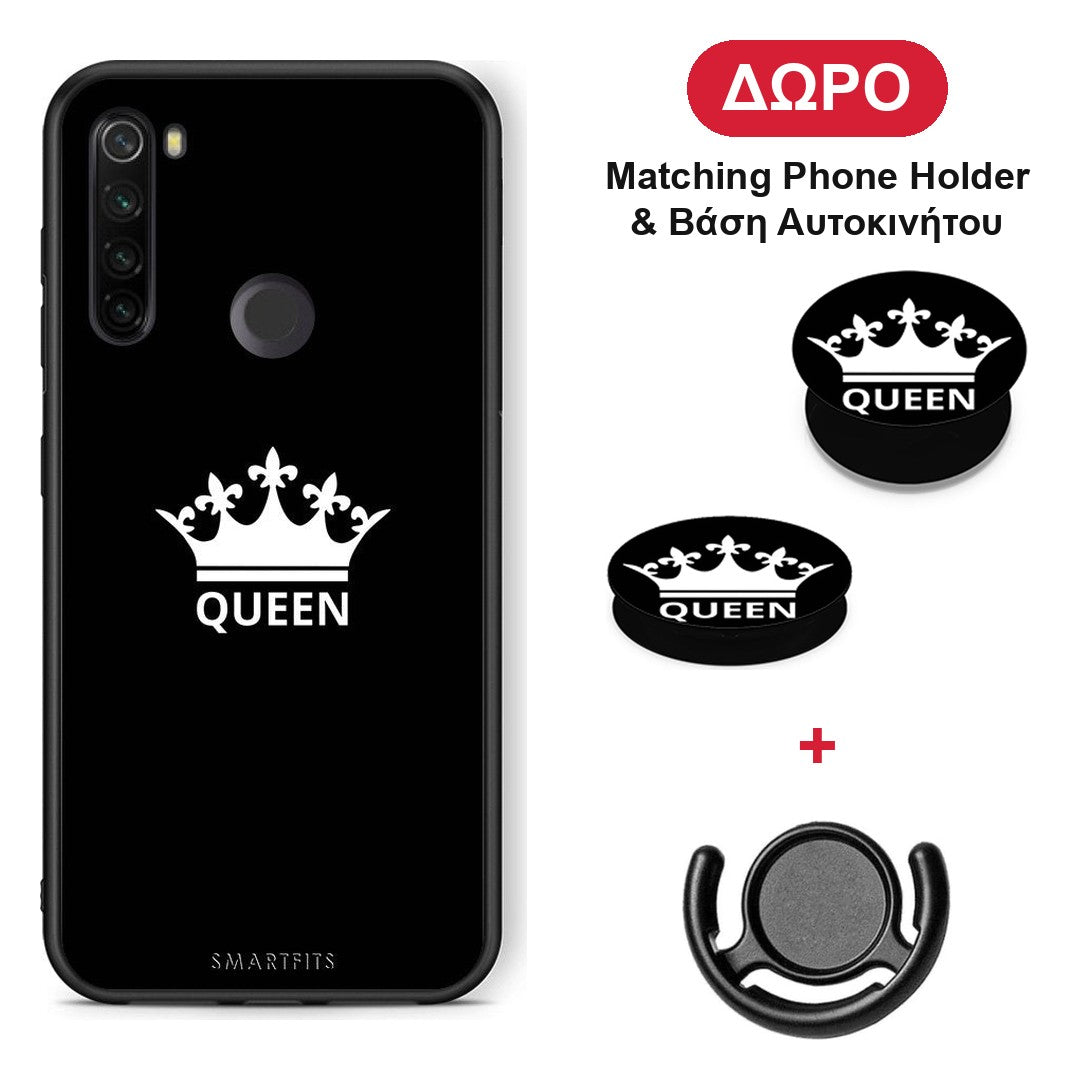 Valentine Queen - Xiaomi Redmi Note 8T θήκη + Δώρο Phone Holder & Βάση Αυτοκινήτου
