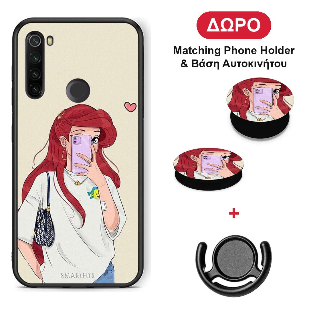 Walking Mermaid - Xiaomi Redmi Note 8T θήκη + Δώρο Phone Holder & Βάση Αυτοκινήτου