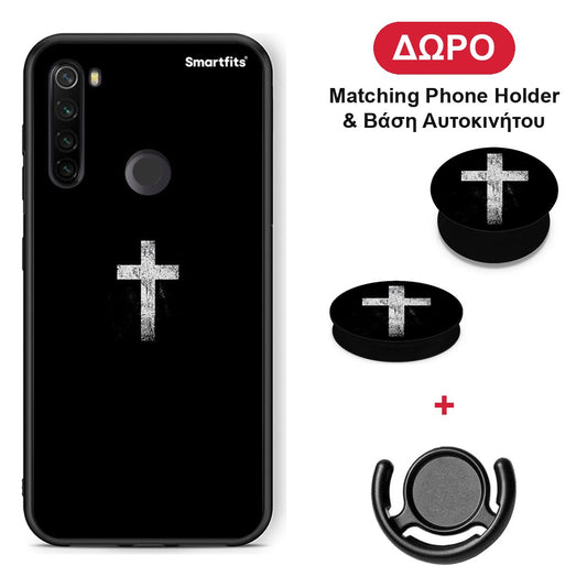 White Cross - Xiaomi Redmi Note 8T θήκη + Δώρο Phone Holder & Βάση Αυτοκινήτου