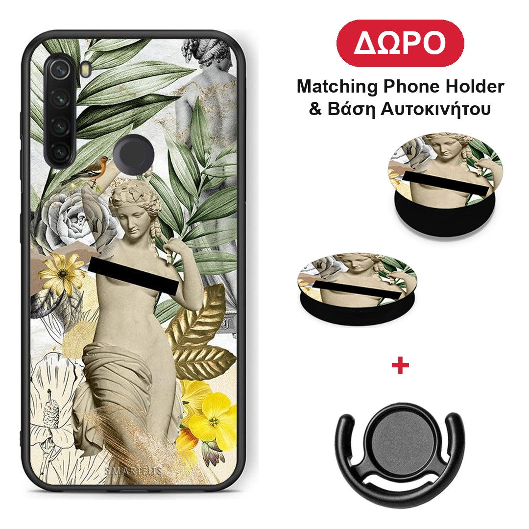 Woman Statue - Xiaomi Redmi Note 8T θήκη + Δώρο Phone Holder & Βάση Αυτοκινήτου