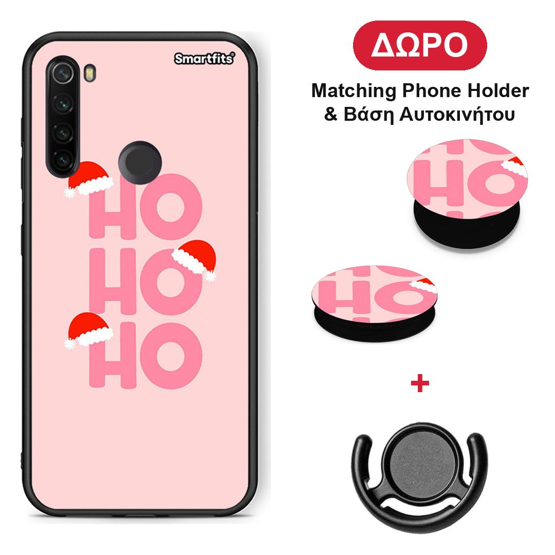 Xmas Ho Ho Ho - Xiaomi Redmi Note 8T θήκη + Δώρο Phone Holder & Βάση Αυτοκινήτου