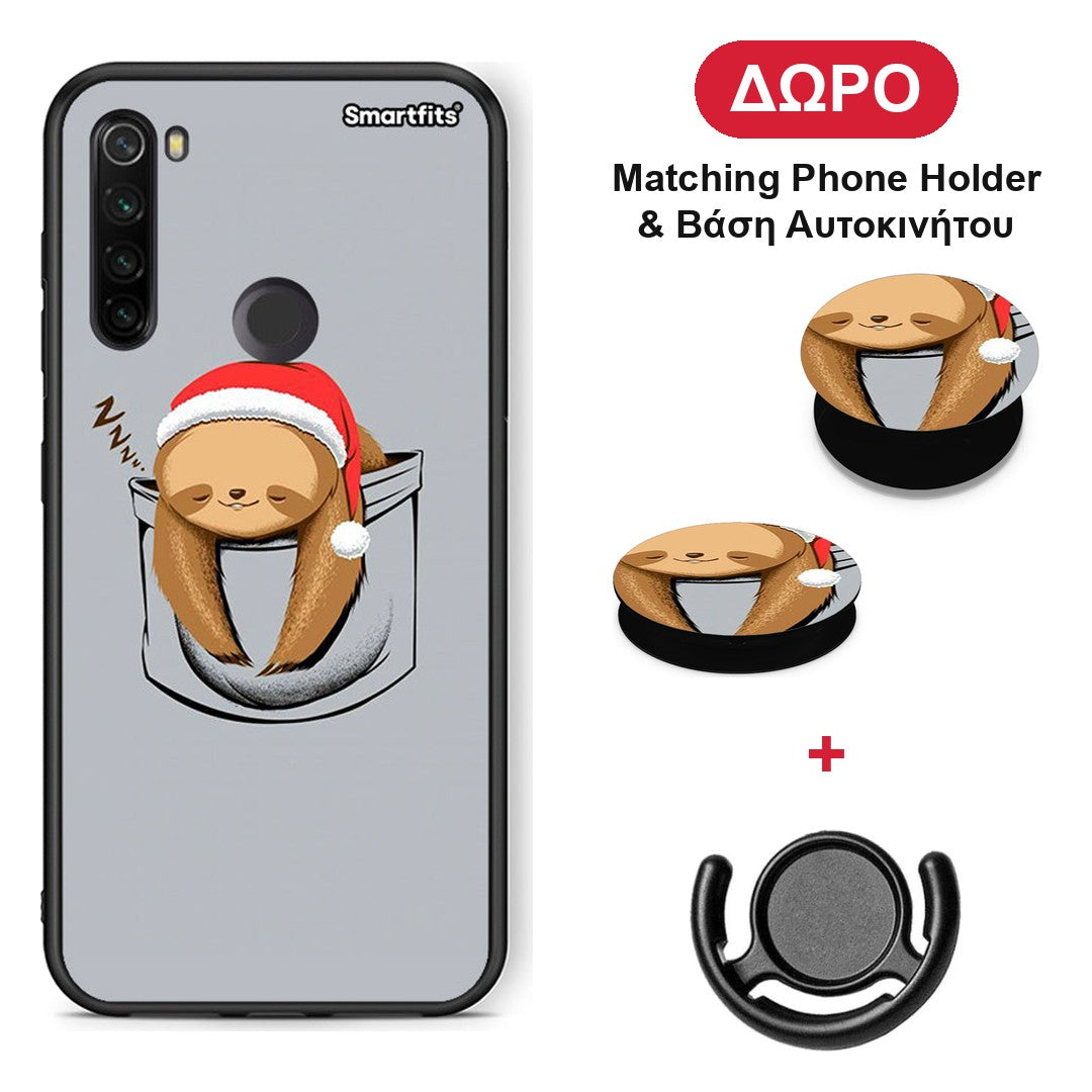 Xmas Zzzz - Xiaomi Redmi Note 8T θήκη + Δώρο Phone Holder & Βάση Αυτοκινήτου