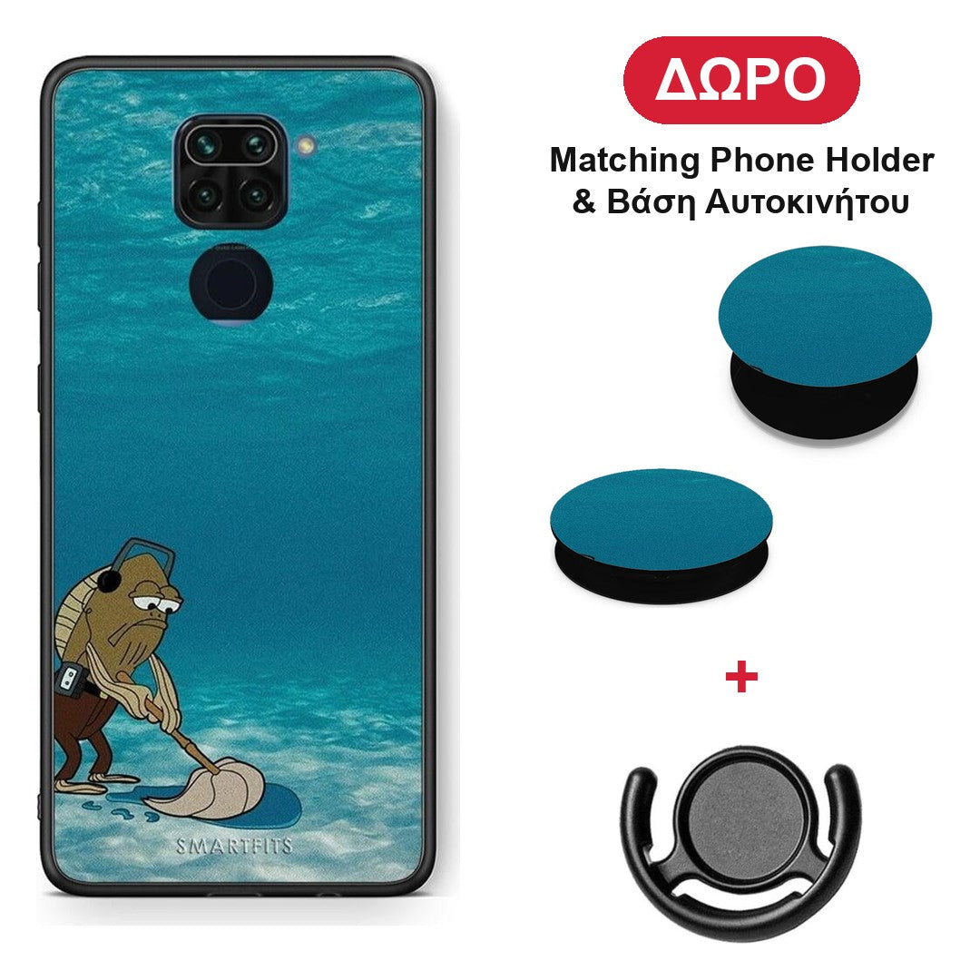 Clean The Ocean - Xiaomi Redmi Note 9 θήκη + Δώρο Phone Holder & Βάση Αυτοκινήτου