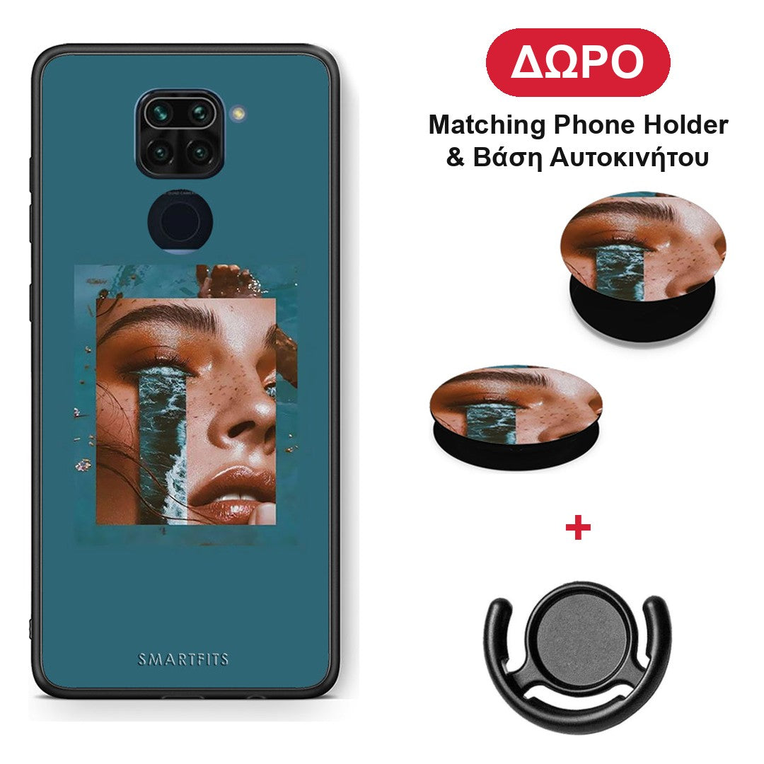 Cry An Ocean - Xiaomi Redmi Note 9 θήκη + Δώρο Phone Holder & Βάση Αυτοκινήτου