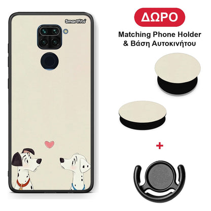 Dalmatians Love - Xiaomi Redmi Note 9 θήκη + Δώρο Phone Holder & Βάση Αυτοκινήτου