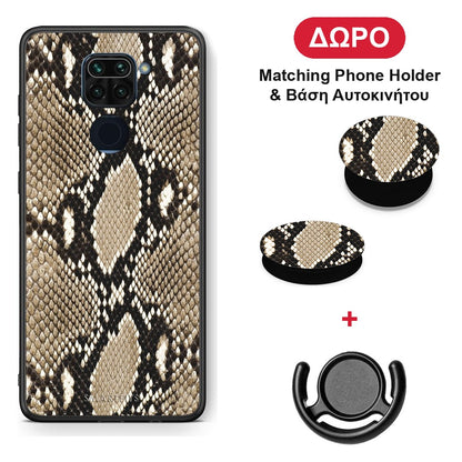 Animal Fashion Snake - Xiaomi Redmi Note 9 θήκη + Δώρο Phone Holder & Βάση Αυτοκινήτου