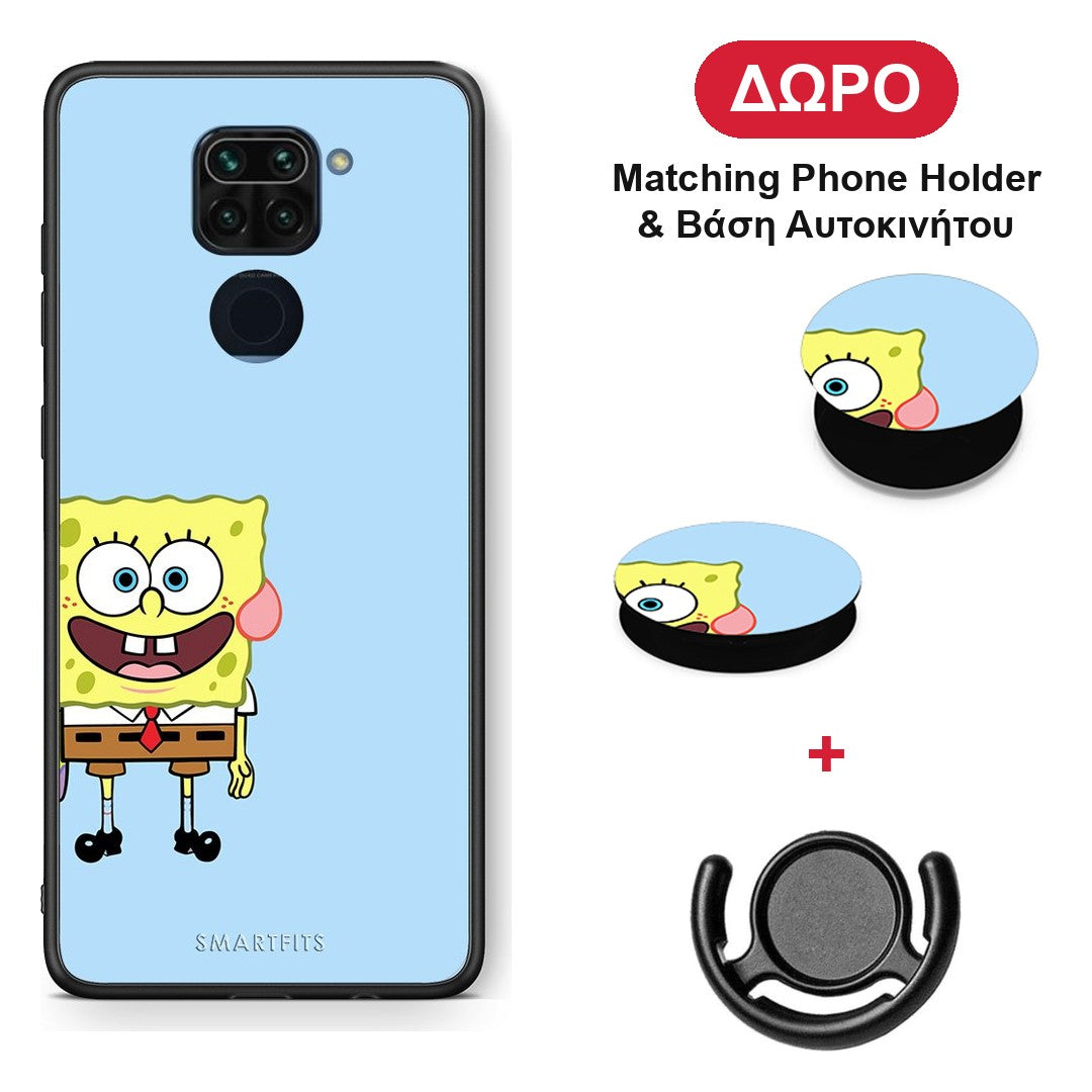 Friends Bob - Xiaomi Redmi Note 9 θήκη + Δώρο Phone Holder & Βάση Αυτοκινήτου