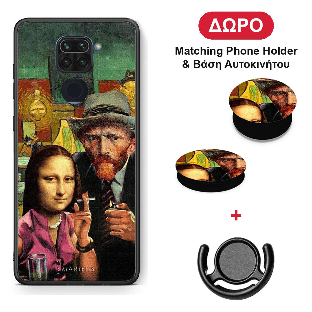 Funny Art - Xiaomi Redmi Note 9 θήκη + Δώρο Phone Holder & Βάση Αυτοκινήτου