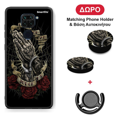 Judge By God - Xiaomi Redmi Note 9 θήκη + Δώρο Phone Holder & Βάση Αυτοκινήτου