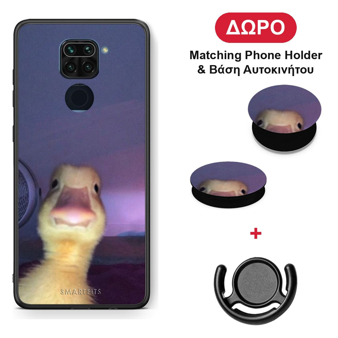Meme Duck - Xiaomi Redmi Note 9 θήκη + Δώρο Phone Holder & Βάση Αυτοκινήτου