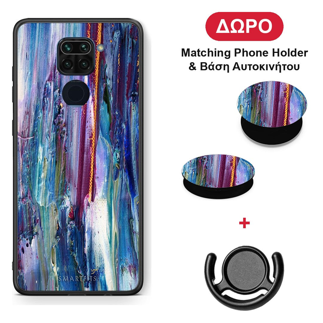 Paint Winter - Xiaomi Redmi Note 9 θήκη + Δώρο Phone Holder & Βάση Αυτοκινήτου