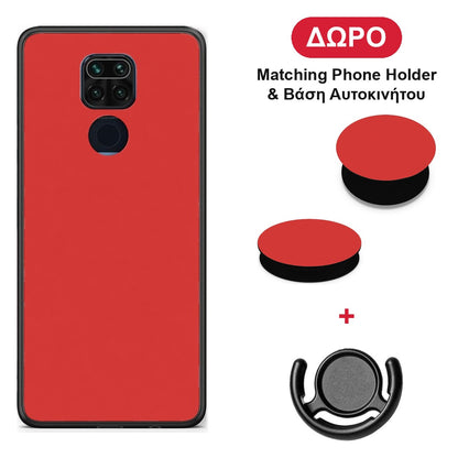 Poppy Red - Xiaomi Redmi Note 9 θήκη + Δώρο Phone Holder & Βάση Αυτοκινήτου