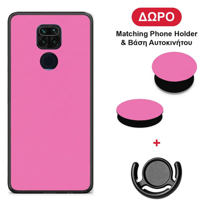 Rose Pink - Xiaomi Redmi Note 9 θήκη + Δώρο Phone Holder & Βάση Αυτοκινήτου