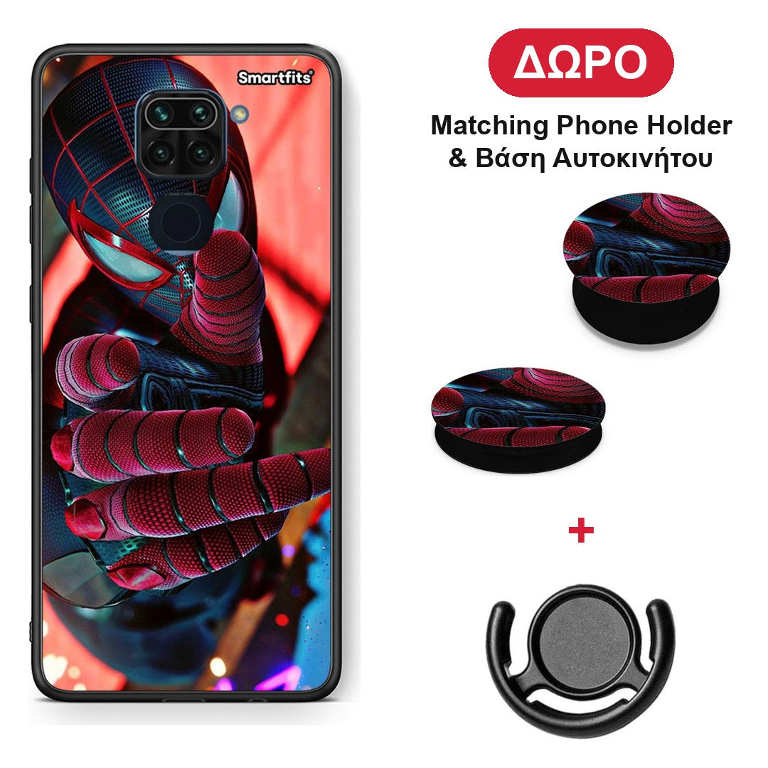 Spider Hand - Xiaomi Redmi Note 9 θήκη + Δώρο Phone Holder & Βάση Αυτοκινήτου