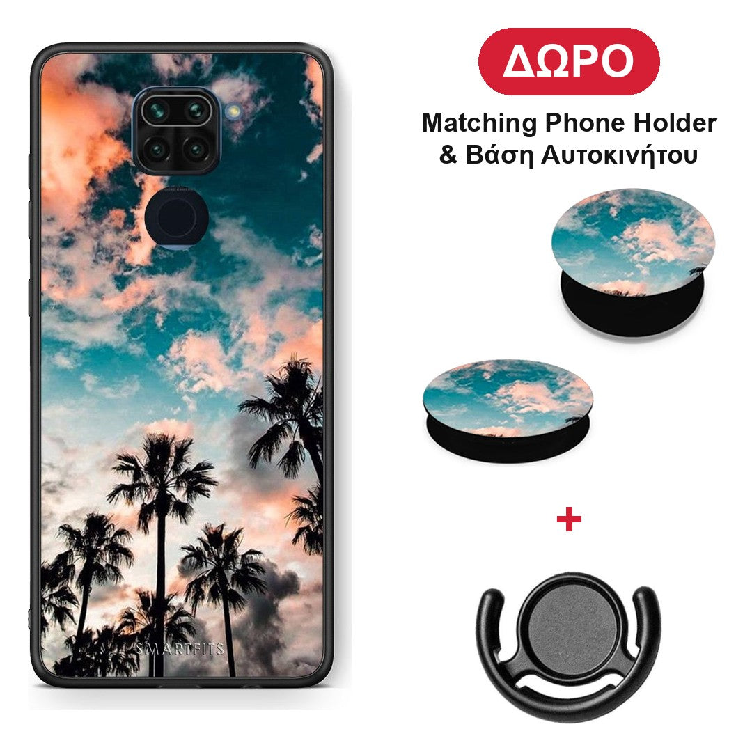 Summer Sky - Xiaomi Redmi Note 9 θήκη + Δώρο Phone Holder & Βάση Αυτοκινήτου