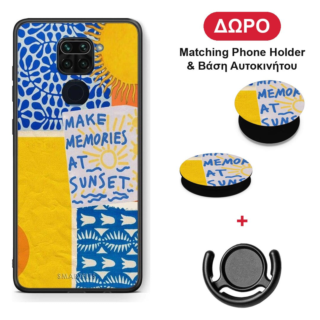 Sunset Memories - Xiaomi Redmi Note 9 θήκη + Δώρο Phone Holder & Βάση Αυτοκινήτου