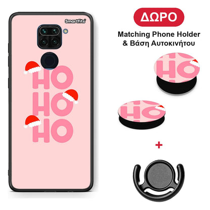Xmas Ho Ho Ho - Xiaomi Redmi Note 9 θήκη + Δώρο Phone Holder & Βάση Αυτοκινήτου
