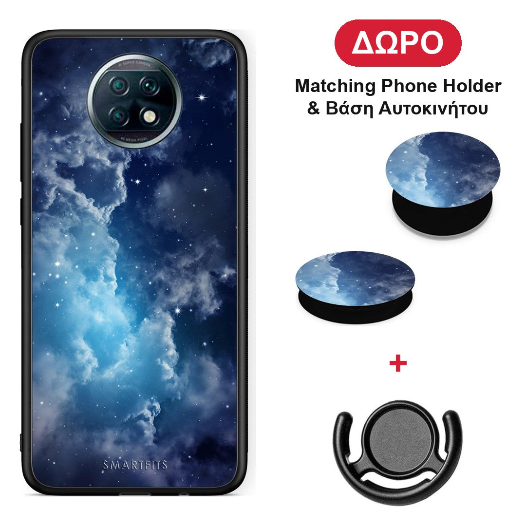Galactic Blue Sky - Xiaomi Redmi Note 9T θήκη + Δώρο Phone Holder & Βάση Αυτοκινήτου