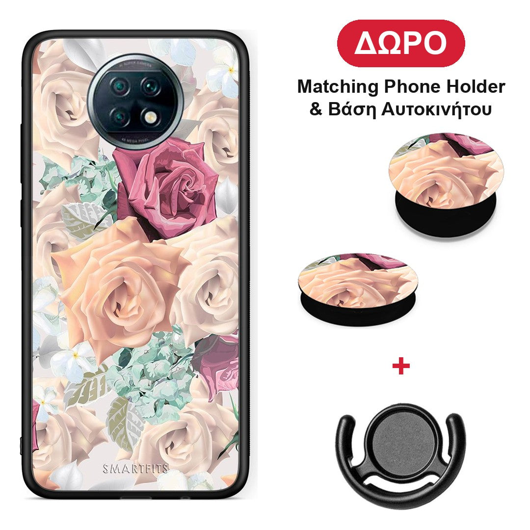 Floral Bouquet - Xiaomi Redmi Note 9T θήκη + Δώρο Phone Holder & Βάση Αυτοκινήτου
