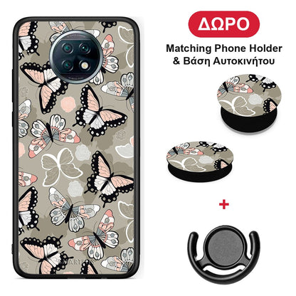 Boho Butterflies - Xiaomi Redmi Note 9T θήκη + Δώρο Phone Holder & Βάση Αυτοκινήτου