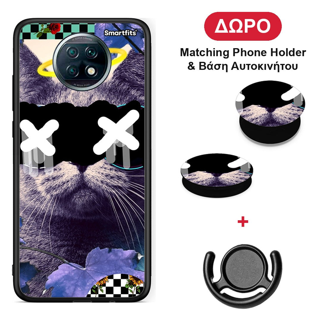 Cat Collage - Xiaomi Redmi Note 9T θήκη + Δώρο Phone Holder & Βάση Αυτοκινήτου