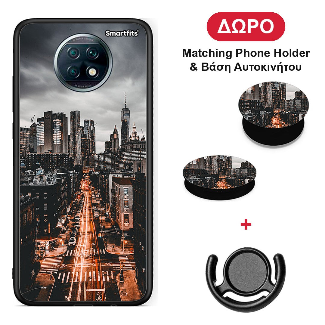 City Lights - Xiaomi Redmi Note 9T θήκη + Δώρο Phone Holder & Βάση Αυτοκινήτου