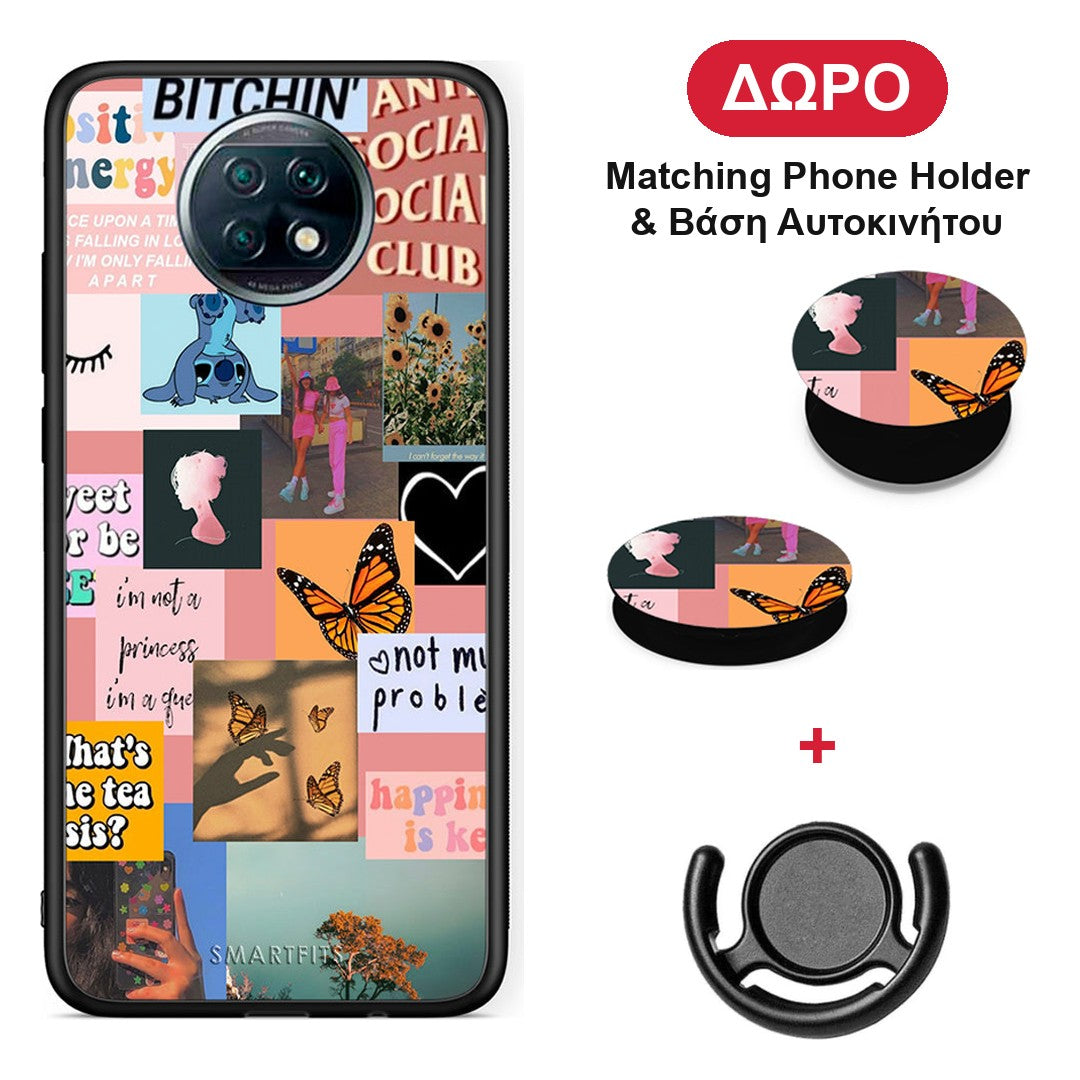 Collage Bitchin - Xiaomi Redmi Note 9T θήκη + Δώρο Phone Holder & Βάση Αυτοκινήτου