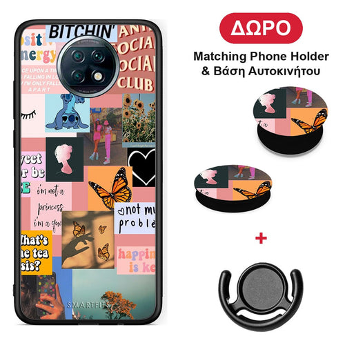 Collage Bitchin - Xiaomi Redmi Note 9T θήκη + Δώρο Phone Holder & Βάση Αυτοκινήτου