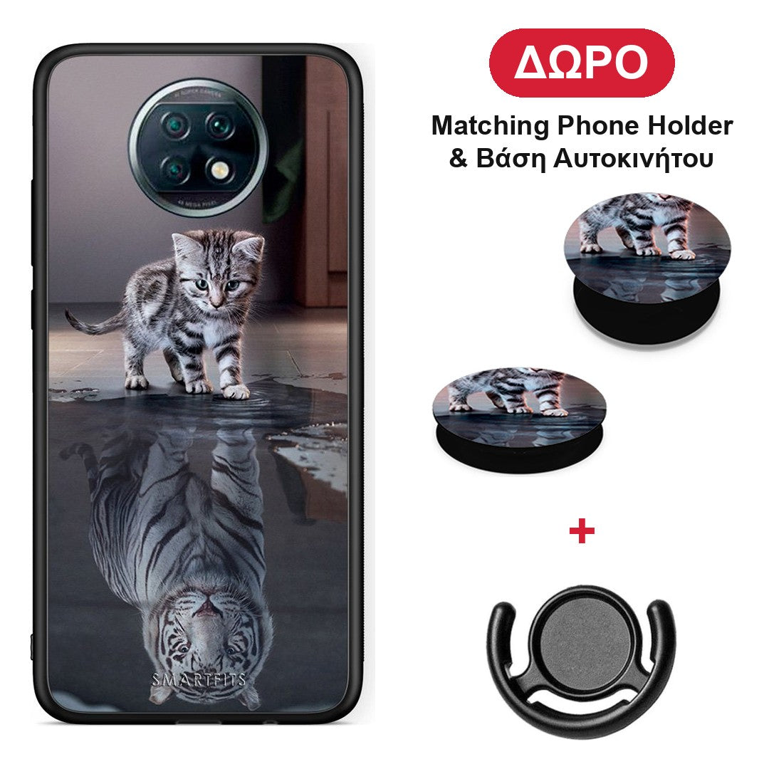 Cute Tiger - Xiaomi Redmi Note 9T θήκη + Δώρο Phone Holder & Βάση Αυτοκινήτου