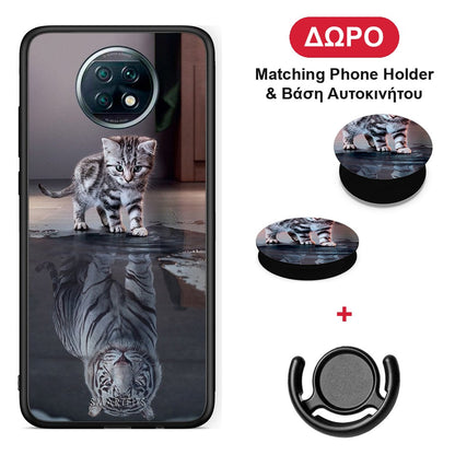 Cute Tiger - Xiaomi Redmi Note 9T θήκη + Δώρο Phone Holder & Βάση Αυτοκινήτου