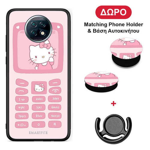 Hello Kitten - Xiaomi Redmi Note 9T θήκη + Δώρο Phone Holder & Βάση Αυτοκινήτου