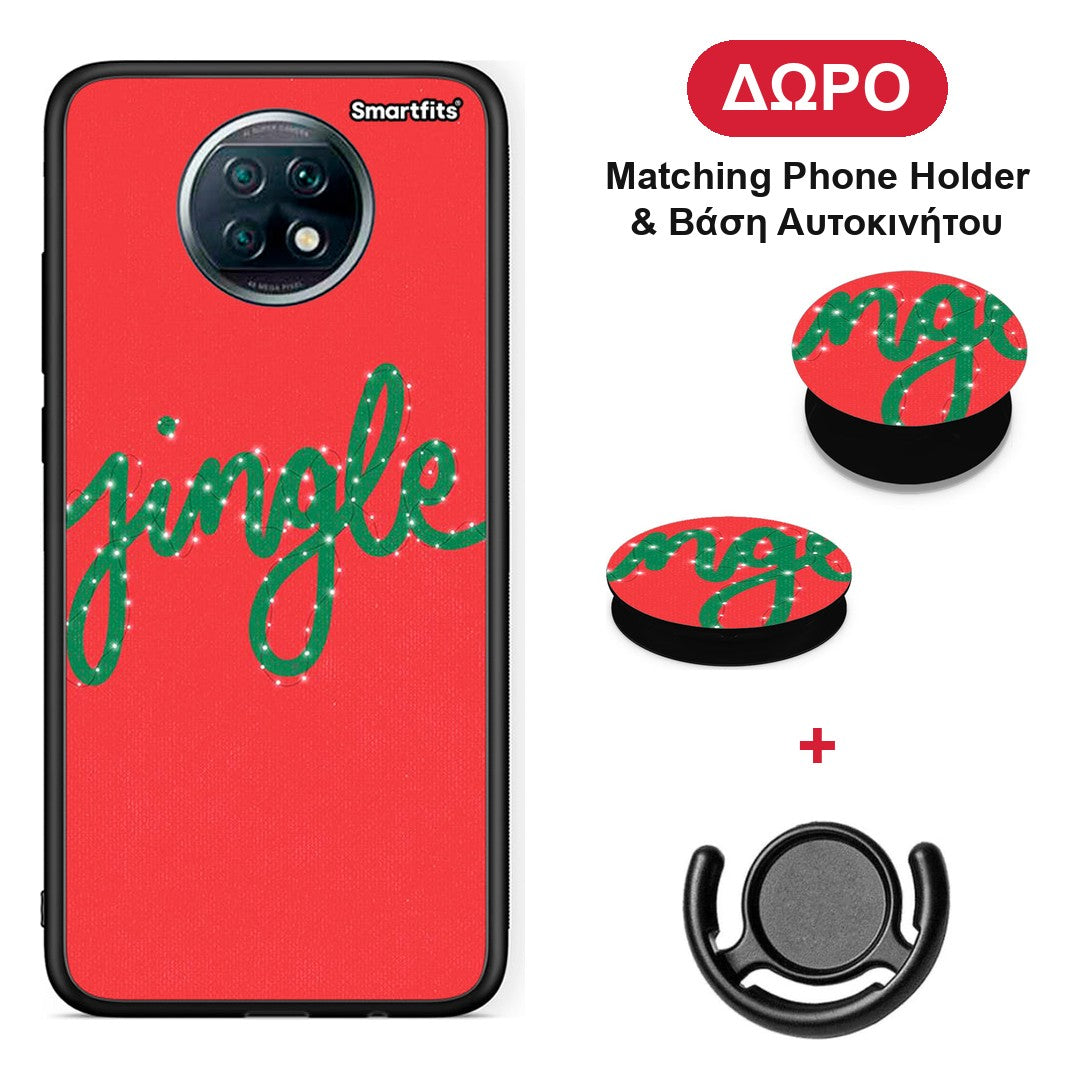 Jingle Xmas - Xiaomi Redmi Note 9T θήκη + Δώρο Phone Holder & Βάση Αυτοκινήτου