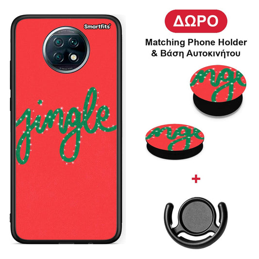 Jingle Xmas - Xiaomi Redmi Note 9T θήκη + Δώρο Phone Holder & Βάση Αυτοκινήτου