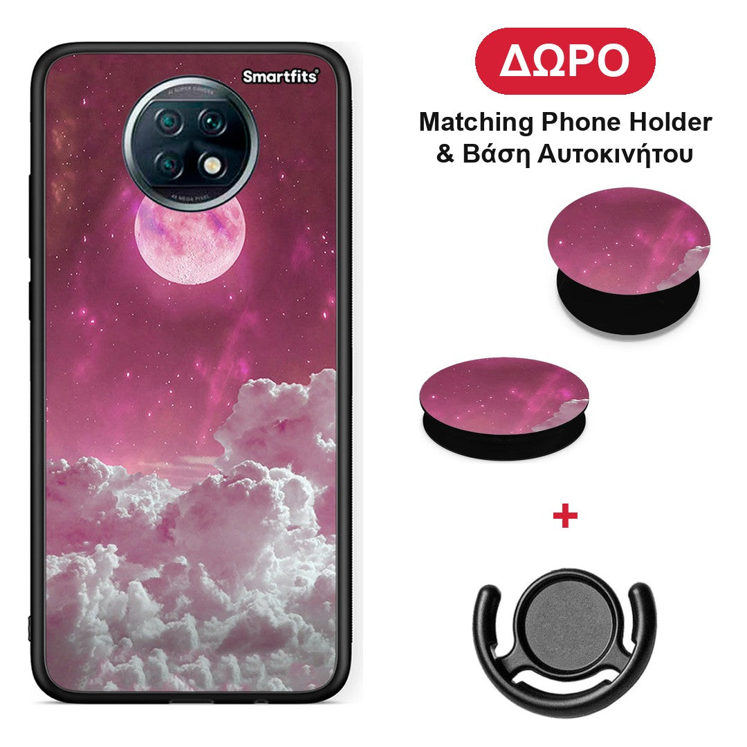 Pink Moon - Xiaomi Redmi Note 9T θήκη + Δώρο Phone Holder & Βάση Αυτοκινήτου