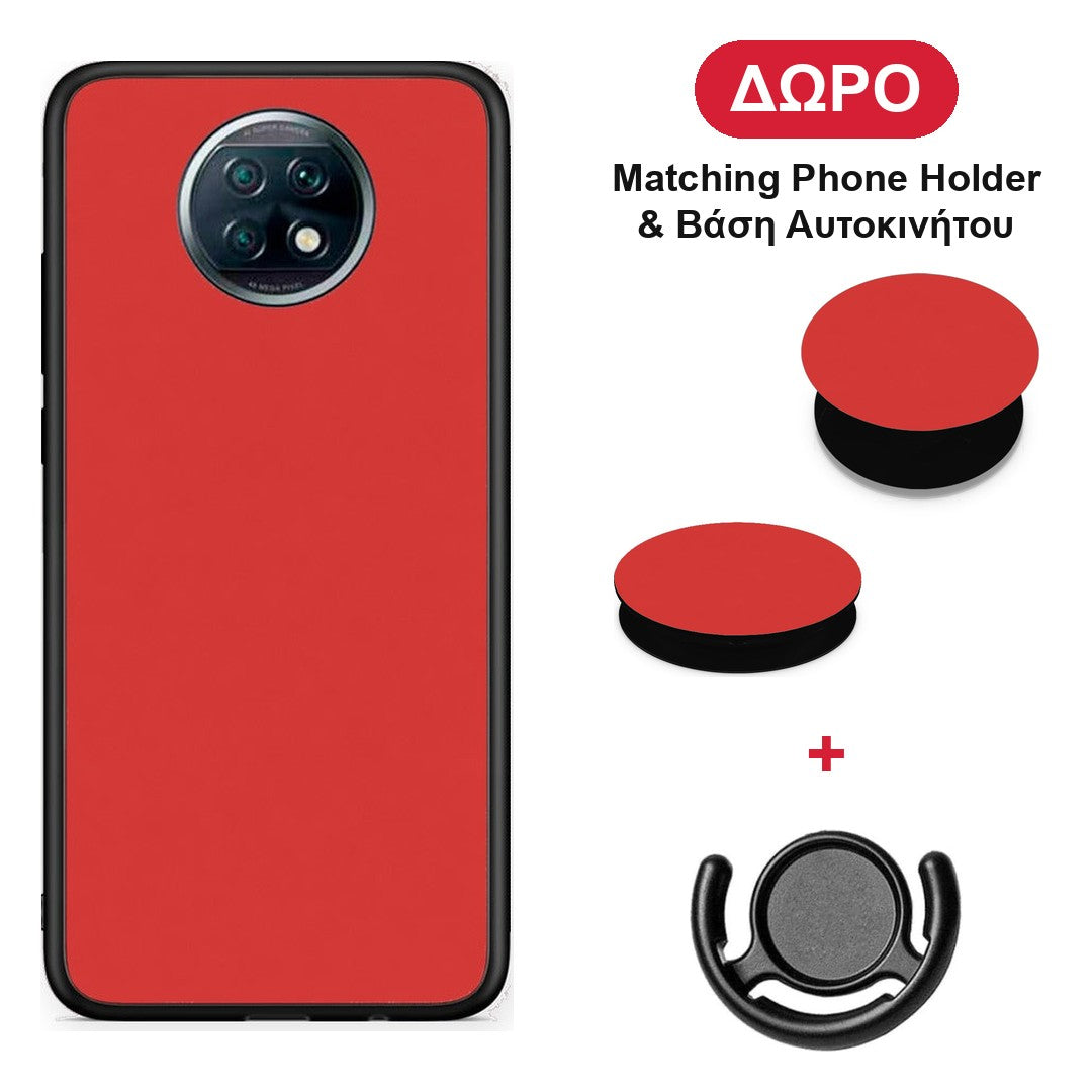 Poppy Red - Xiaomi Redmi Note 9T θήκη + Δώρο Phone Holder & Βάση Αυτοκινήτου