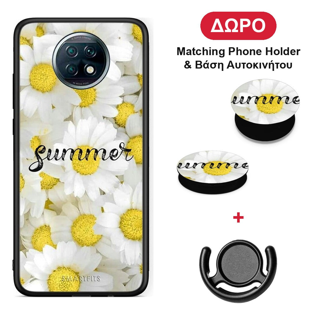 Summer Daisies - Xiaomi Redmi Note 9T θήκη + Δώρο Phone Holder & Βάση Αυτοκινήτου