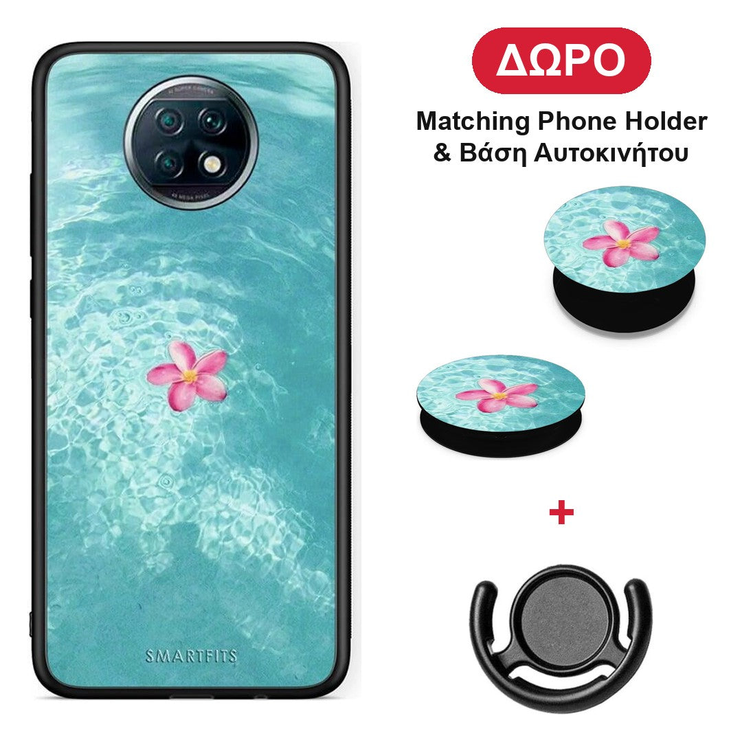 Water Flower - Xiaomi Redmi Note 9T θήκη + Δώρο Phone Holder & Βάση Αυτοκινήτου